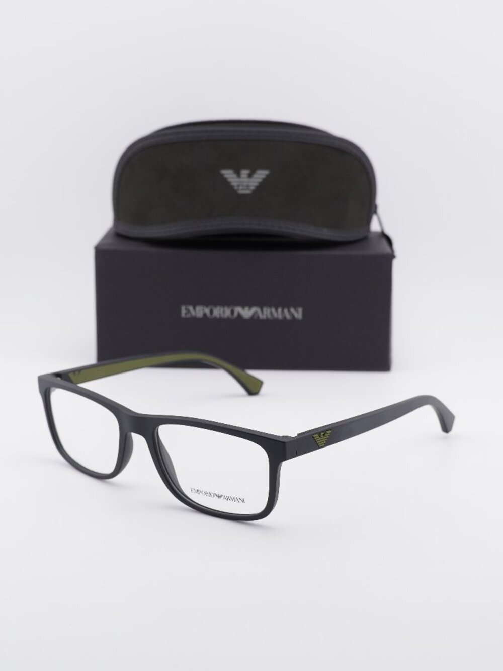 Emporio Armani EA3147 5042 Rectangle Eyeglasses 55 mm - Black